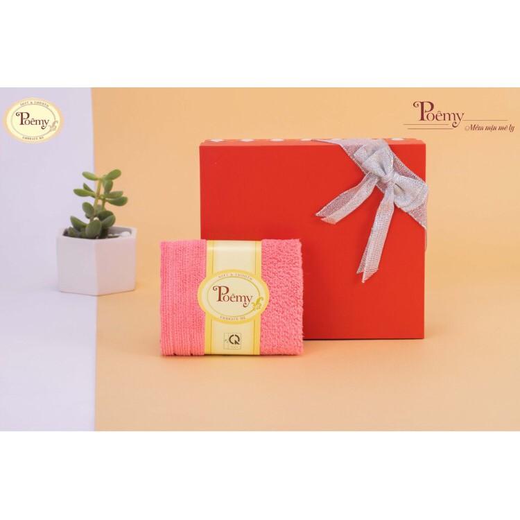  Combo 10 khăn mặt chữ nhật Poemy KT 29x45 cm (Chách inbox với shop để chọn màu)