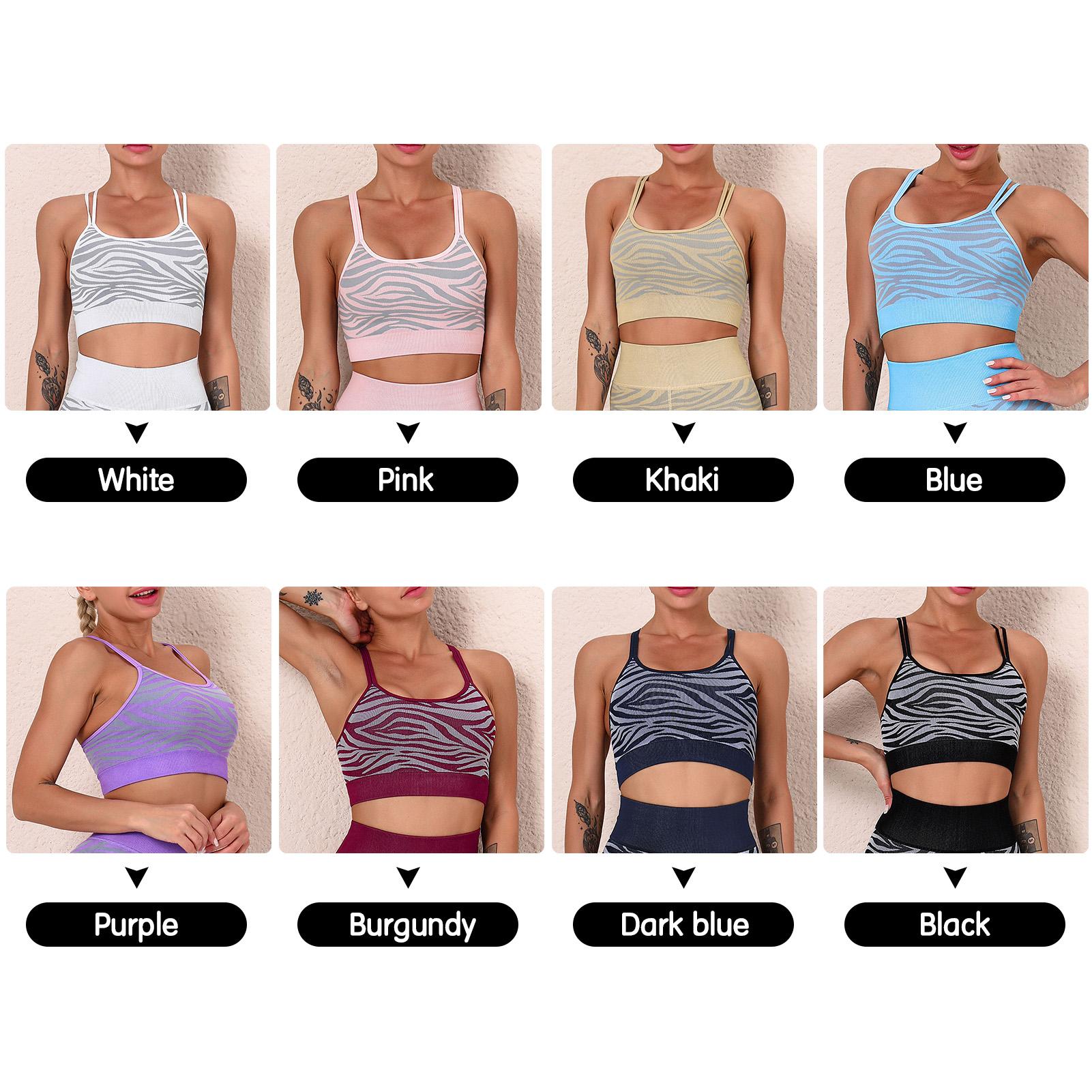 Áo ngực thể thao in họa tiết nữ có thể tháo đệm lót cho tập thể dục, yoga, chạy bộ