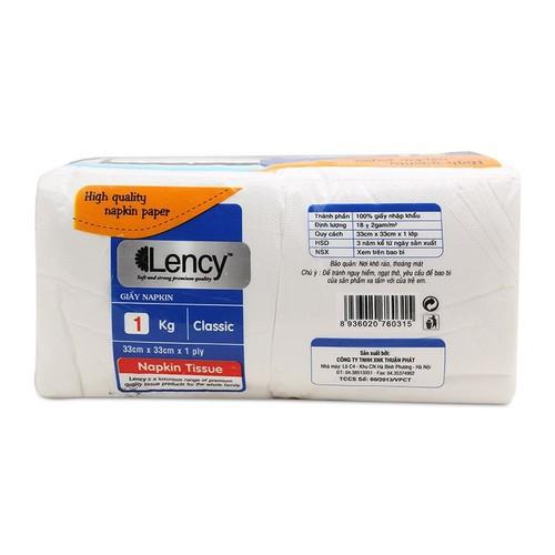 Khăn giấy ăn Lency Napkin 33cm, 1 kg