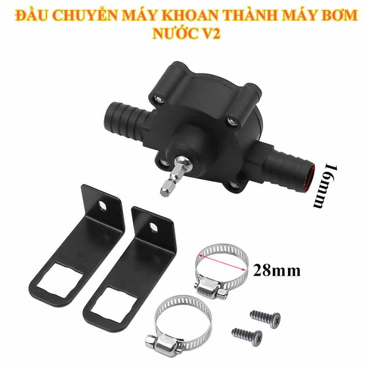 Đầu Chuyển Máy Khoan Thành Máy Bơm Nước, Hút Nước V2, Bơm Hút Cực Khỏe