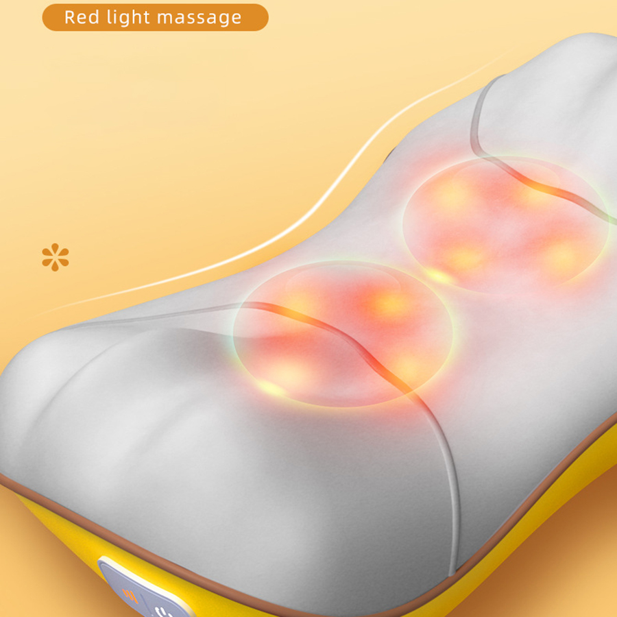 Gối tựa lưng massage sưởi ấm, massage cổ vai gáy đa năng Pillows Maxalation Art cao cấp (Không dây)