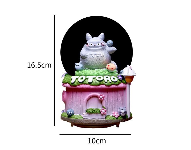 Hộp Nhạc Cầu Tuyết Totoro Cầm Lá 3D Có Nhạc Quà tặng trang trí_ Hàng Chính Hãng