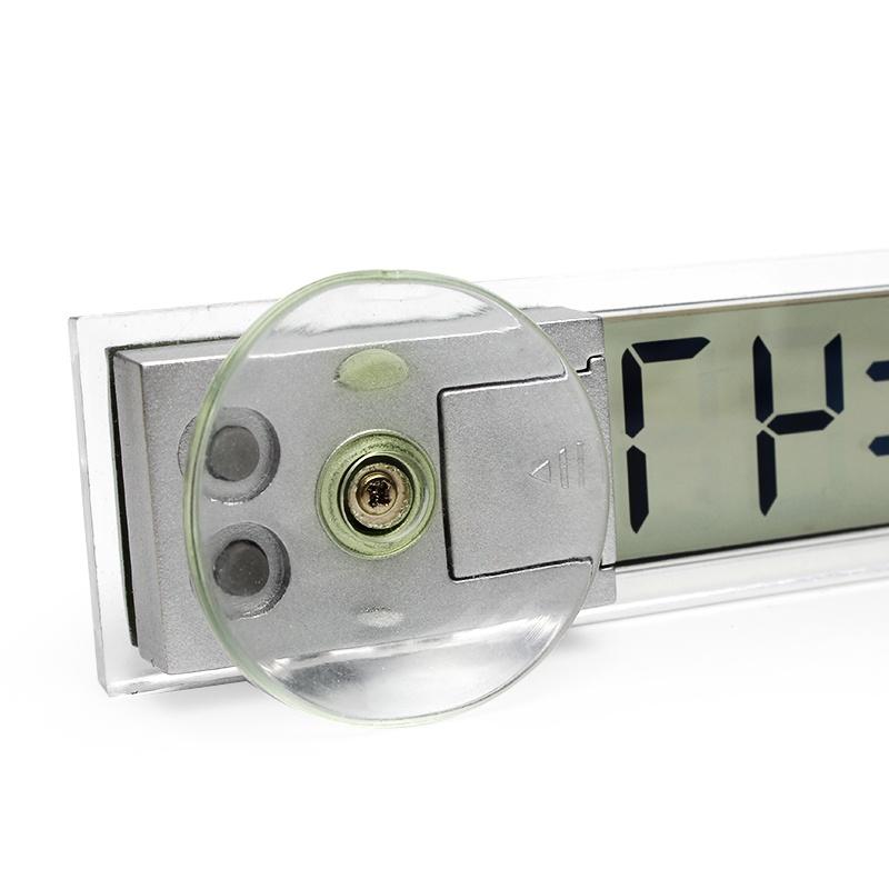 Đồng hồ điện tử màn hình LCD có giác hút gắn bảng điều khiển xe hơi