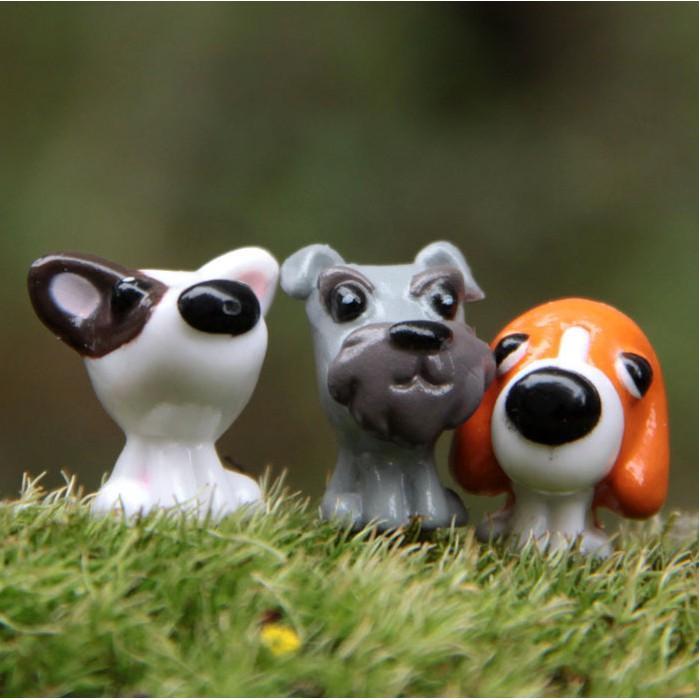 KHO-HN * Mô hình 03 chú chó nhỏ  trang trí tiểu cảnh, DIY