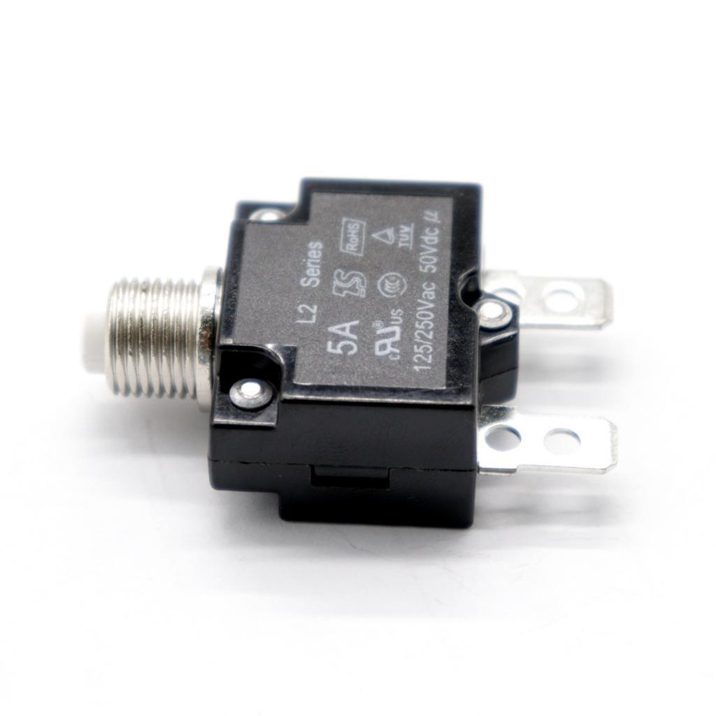 3x 5A 125/250V AC Circuit Breaker Manual Resettable Overload Switch Fuse