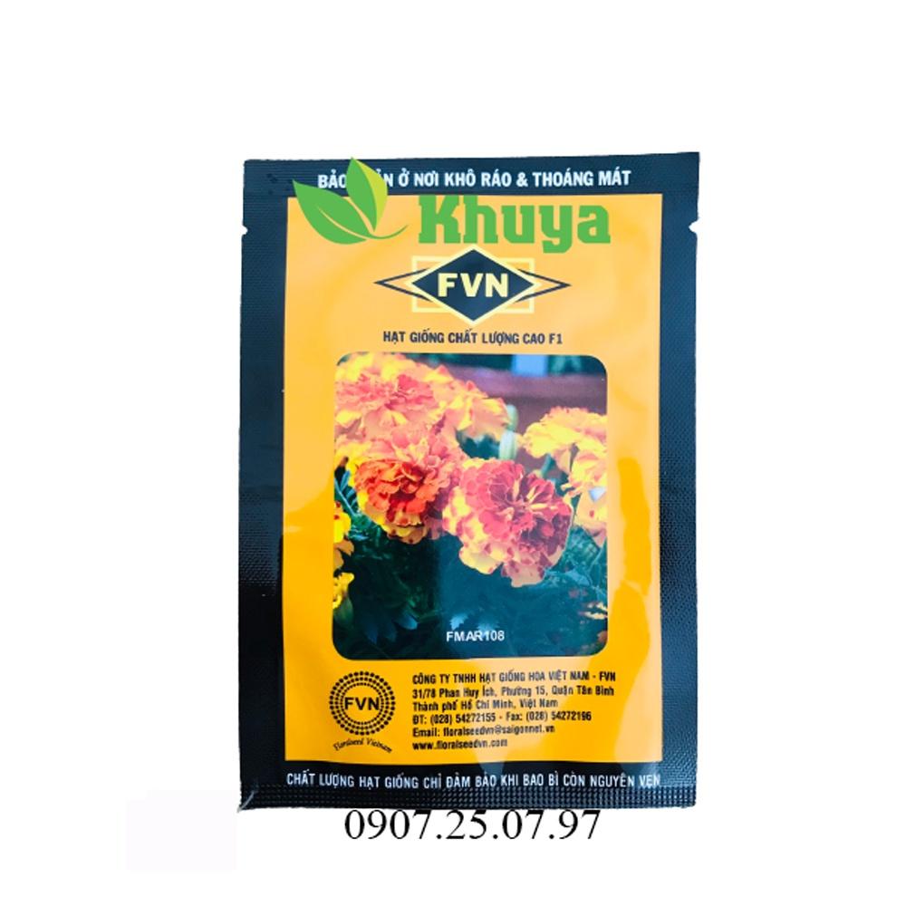 Hạt giống Vạn Thọ Ban Mai Pháp Lùn Vàng Đỏ FMAR108 Mỹ