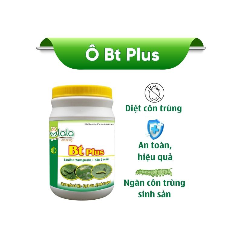 Chế phẩm sinh học trừ các loại sâu, rầy và côn trùng gây hại trên ruộng- Bt Plus 500g
