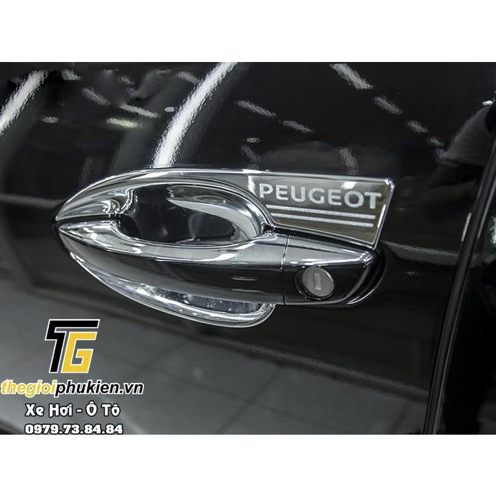 Bộ ốp tay nắm cửa, hõm cửa xe Peugeot 5008 mạ Crom