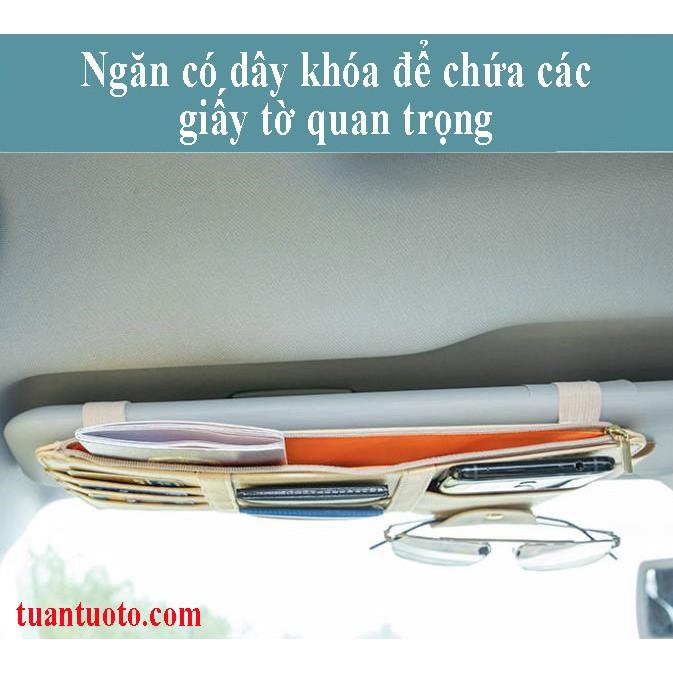 Ví đựng giấy tờ kẹp che nắng tài xế ô tô