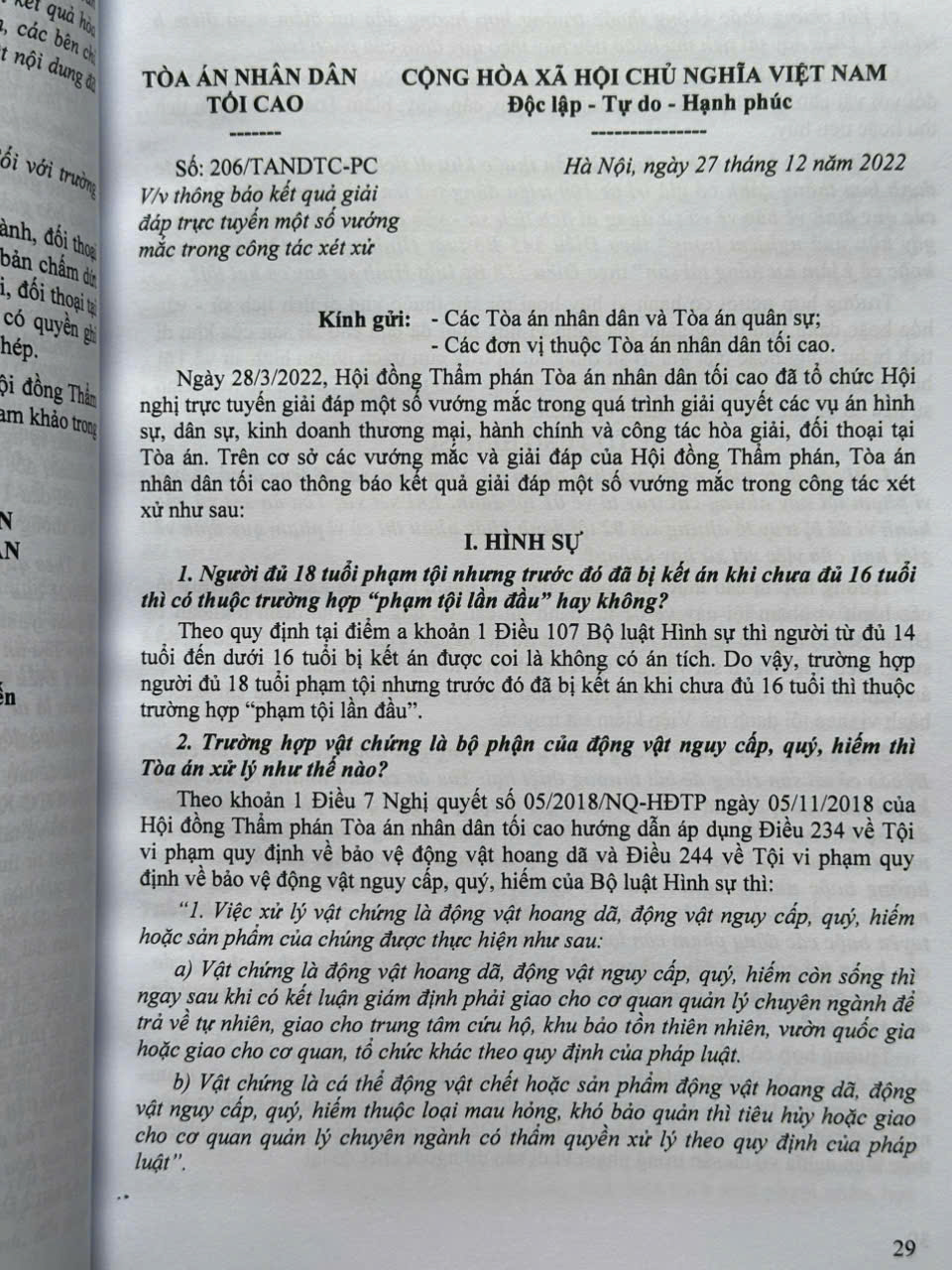 Sách Tổng Hợp Công Văn Của Tòa Án Nhân Dân Tối Cao Hướng Dẫn Nghiệp Vụ và Giải Đáp Thắc Mắc Trong Lĩnh Vực Dân Sự, Tố Tụng Dân Sự - V2287T