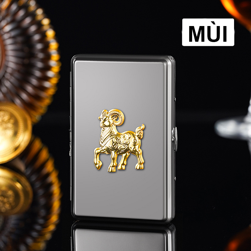 Hộp Đựng Thuốc Kẹp Kim Loại 12 Con Giáp Cao Cấp