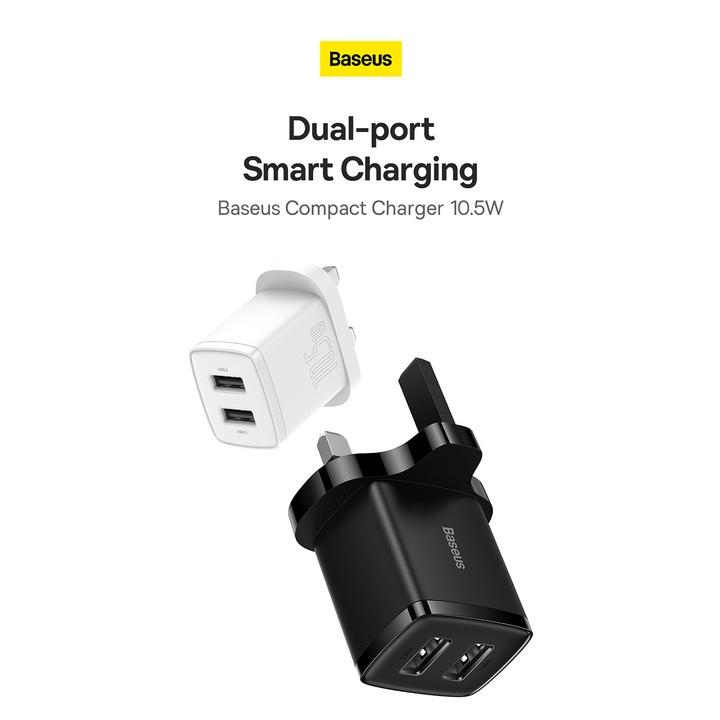 Cốc Sạc Baseus Compact Charger 2U 10.5W (Hàng chính hãng)