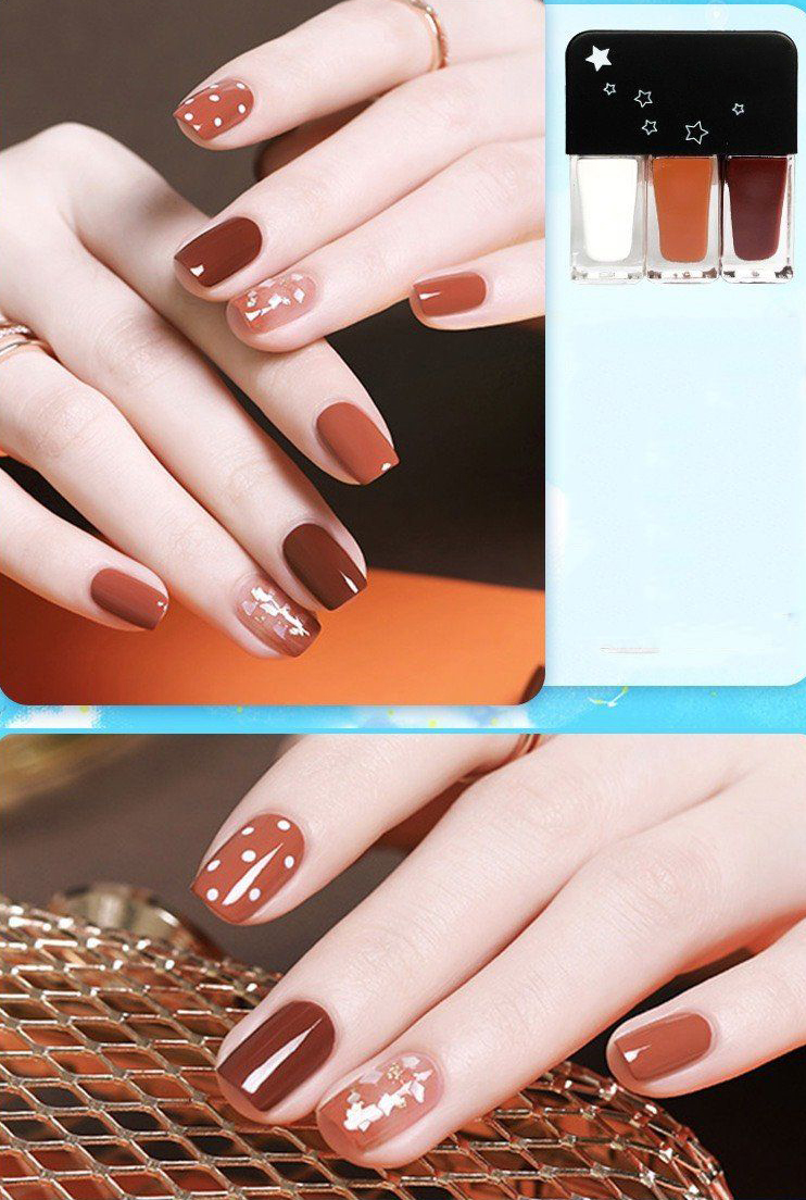 Set 3 lọ sơn móng tay, sơn gel móng tay bóng nhiều màu nail color SM12