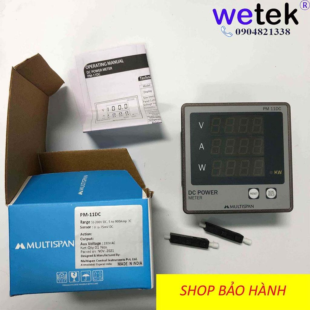 Multispan PM-11DC, Đồng hồ DC đo dòng, áp, công suất, năng lượng nguồn 1 chiều , LED siêu sáng
