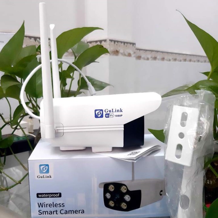 Camera IP Wifi 2.0Mps Thân Ngoài Trời Chống Nước GULINK GLT506 6 LED - Hàng Chính Hãng