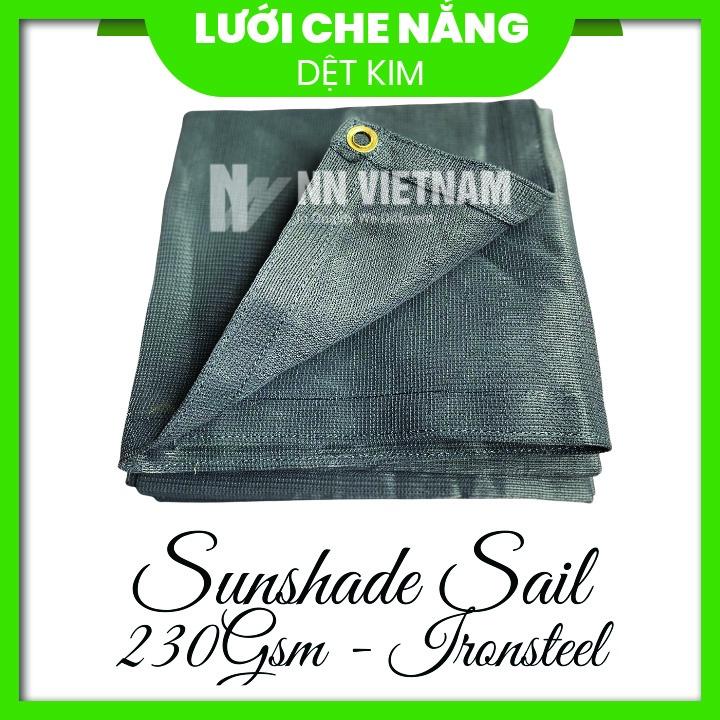 ⌈4M x 5M⌋ Lưới che nắng 80% màu xám - 230gsm HÀNG CAO CẤP Che nắng ban công, sân vườn