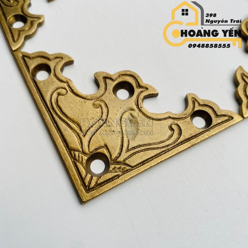 Ke đồng trang trí cửa, tủ, hộp gỗ sắt, Ke cửa, tủ bằng đồng thau G14