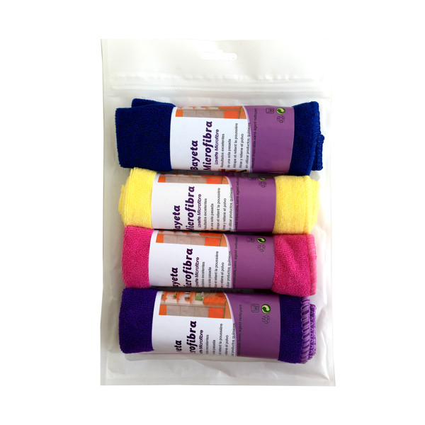 Bộ 4 khăn lau đồ bếp siêu thấm hút đa năng Microfiber