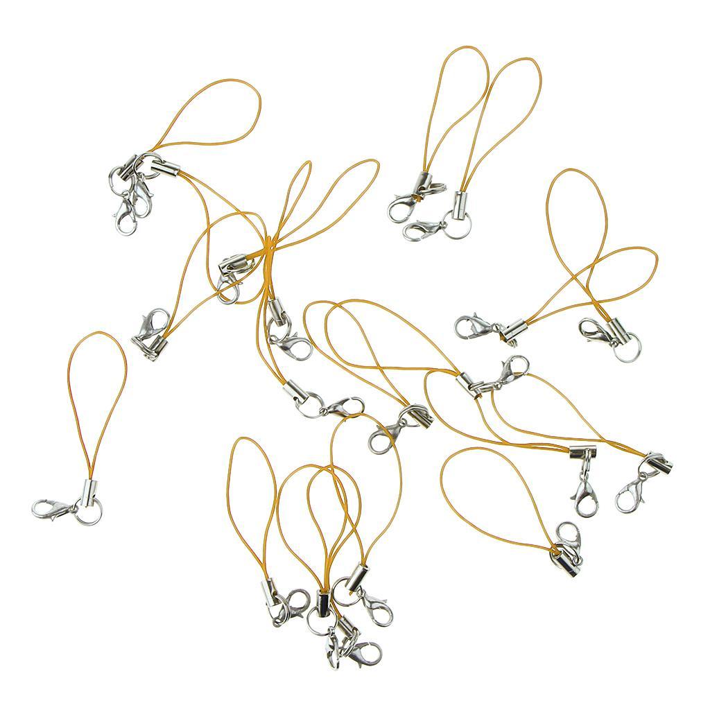 3-5pack 20pcs DIY Mobile Cellphone Keychain Lanyard Charms DIY Rope Yellow