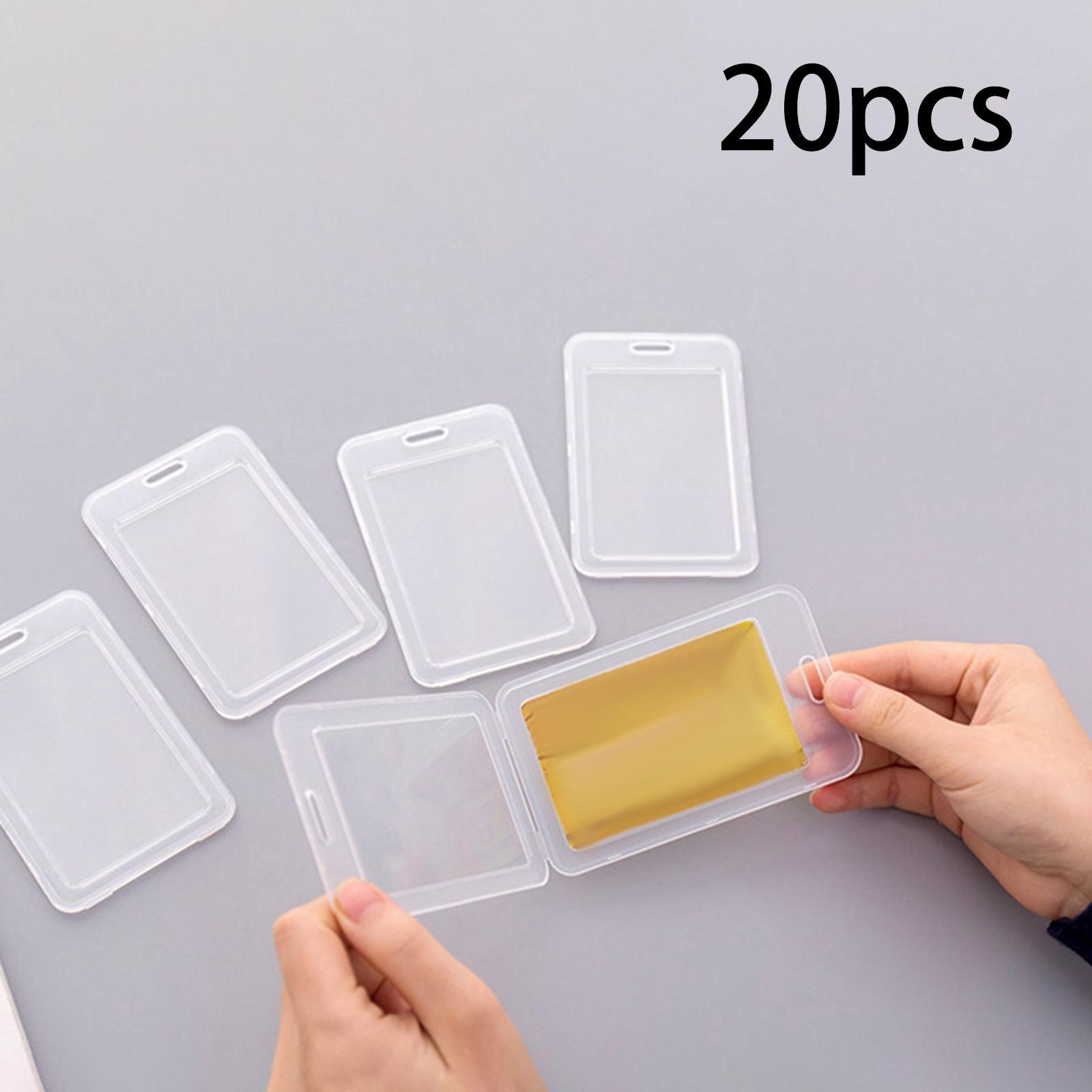 20Pcs Clear Credit Card Holders Covers ID Cards Sleeve for Women Student Men