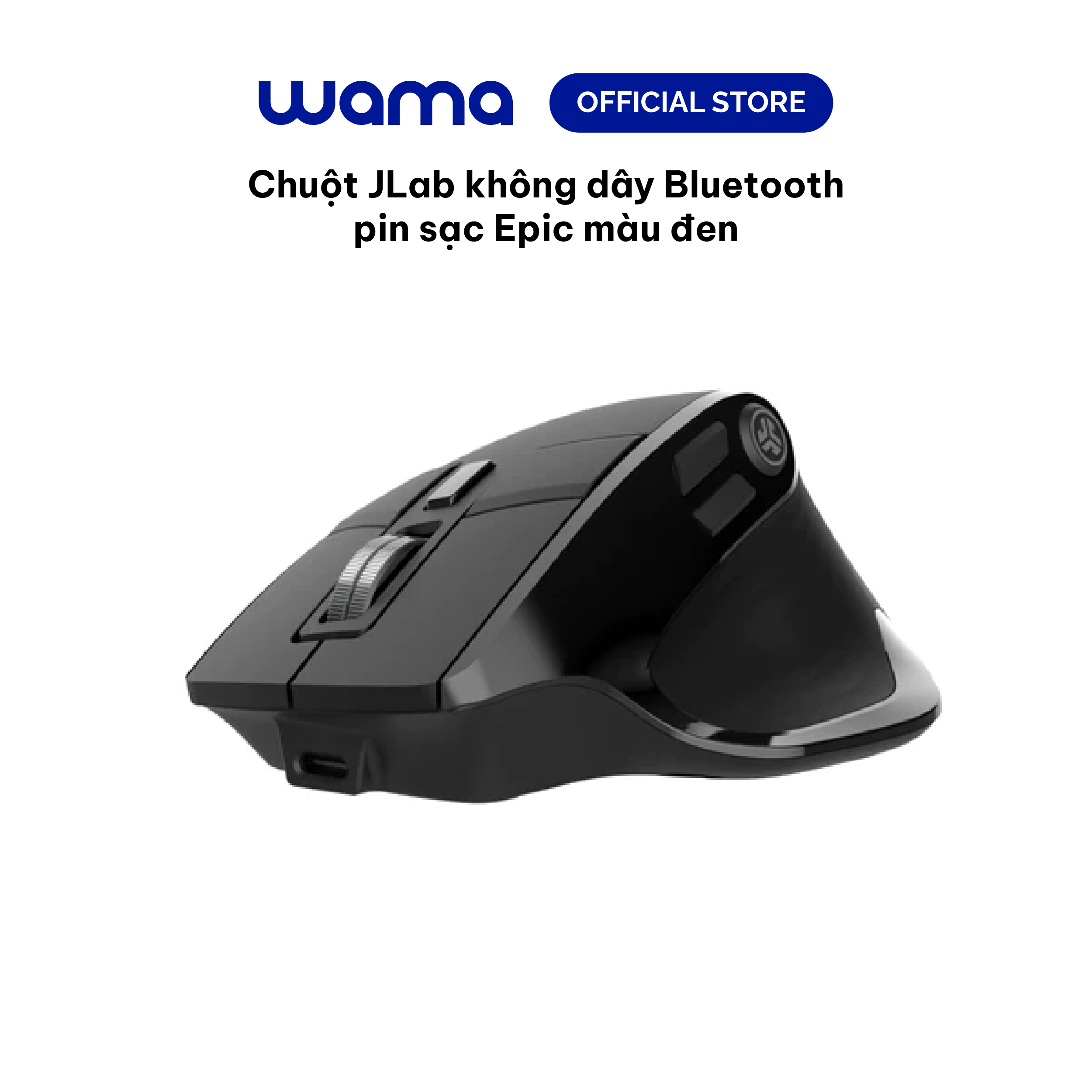 Chuột không dây pin sạc Jlab Epic 2 chế độ kết nối DPI 2400 9 nút Silent thiết kế công thái học phù hợp Laptop/PC - Hàng chính hãng - BH 2 năm 1 đổi 1