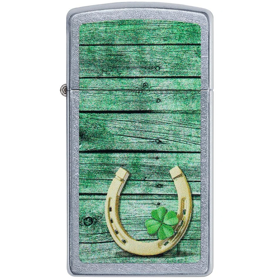 Bật Lửa Zippo 49123 – Zippo Slim Horseshoe Design Street Chrome