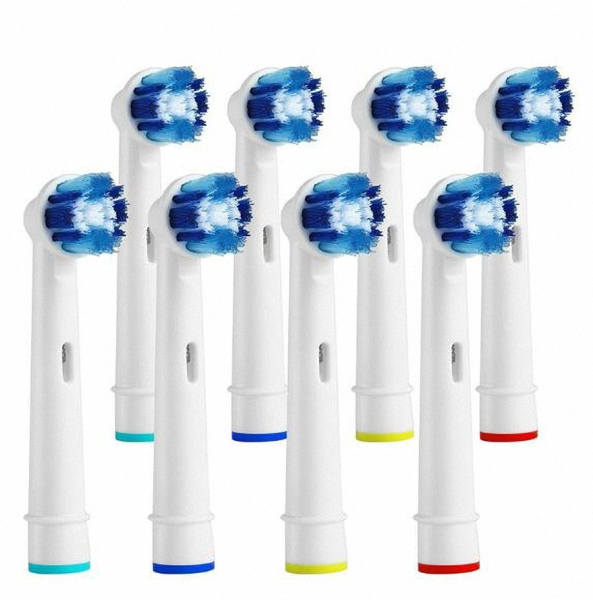 Cho máy Braun Oral-B, Bộ 4 đầu bàn chải đánh răng điện Dan House SB-20A, tẩy sạch cao răng, làm sạch vết ố, chăm sóc nưới lợi, loại cước mềm