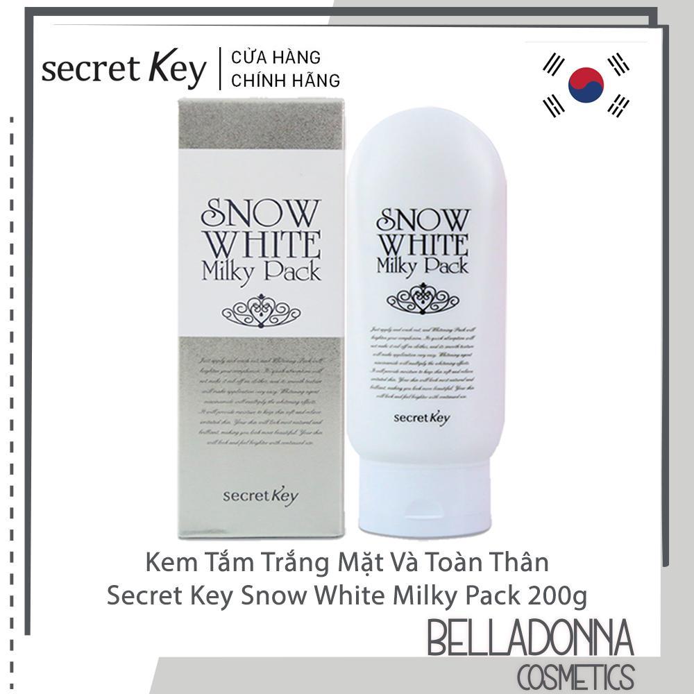 Kem Dưỡng Trắng Da Mặt Và Toàn Thân Secret Key Snow White Milky Pack 200G