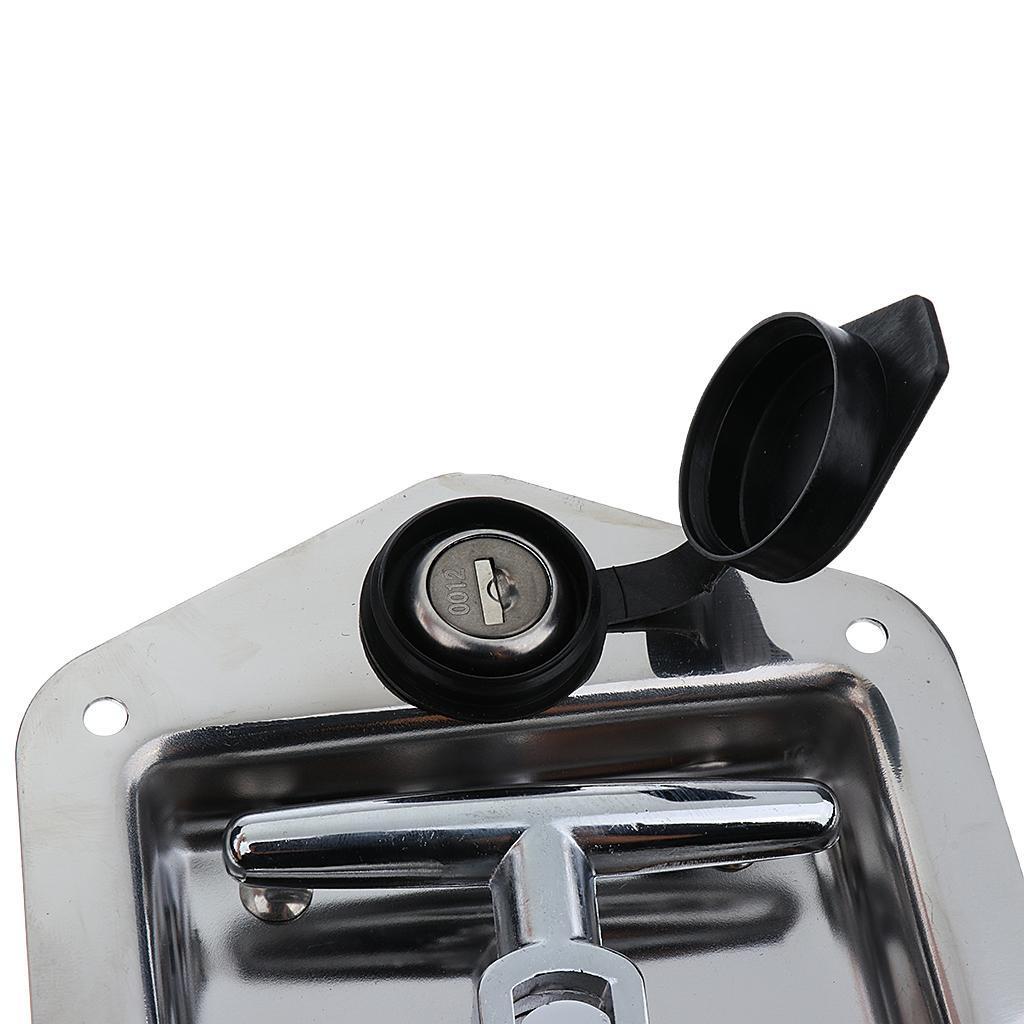 4pcs/pack Car Truck Trailer Camp Stainless Steel Folding T Shape Handle Lock Tool Latch
