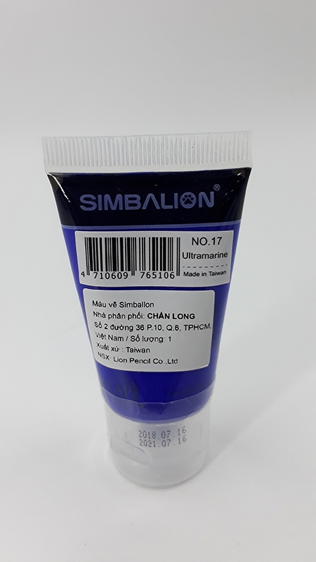 Màu Vẽ Simbalion Acrylic 30ml NAC30 - 17 - Xanh Biển Đậm