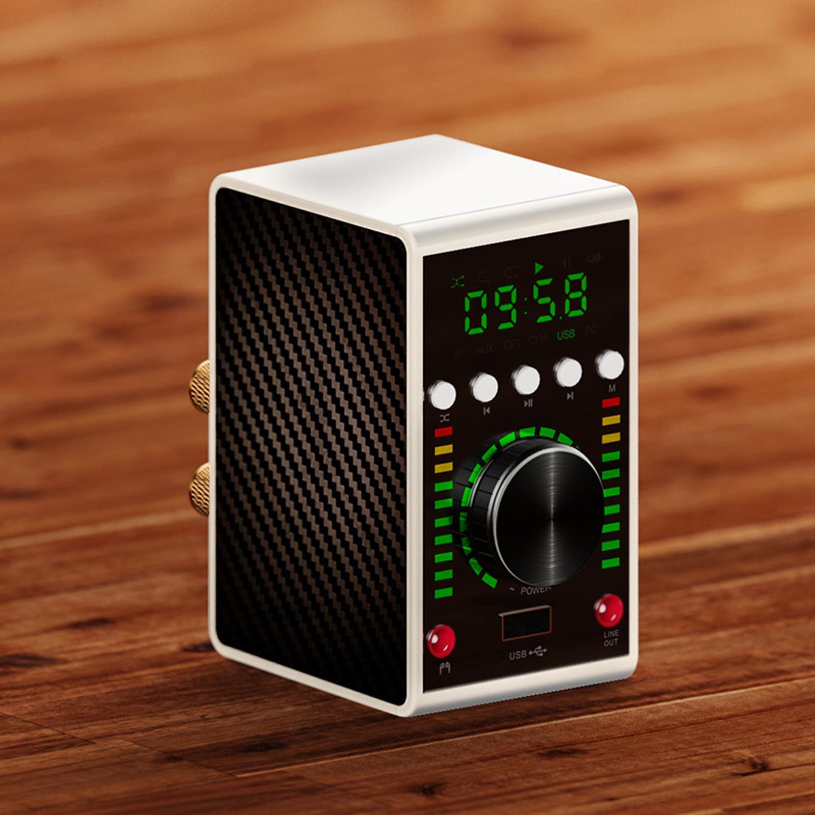 Bluetooth Audio Power Amplifier 2x HiFi Stereo Amplifier for Desktop White