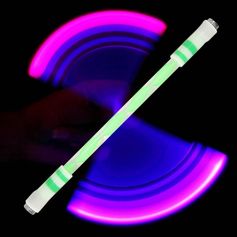 Bút Quay Nghệ Thuật Đèn Led Flash Spinner Giải Trí Cân Bằng Hai Đầu Chống Trượt Chuyển Màu Đa Dạng
