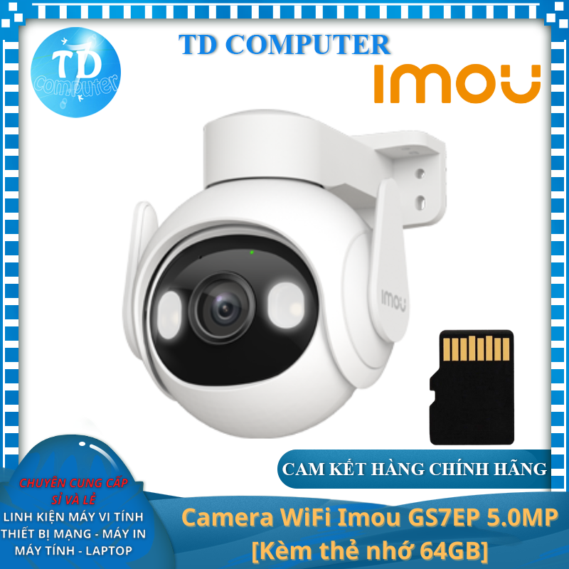 Camera WiFi Imou GS7EP 5.0MP Cruiser 2 độ phân giải 3K Ngoài trời chống nước IP66 - Hàng chính hãng DSS phân phối