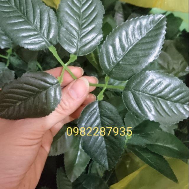 Lá hoa hồng giả lá nhựa làm hoa hồng