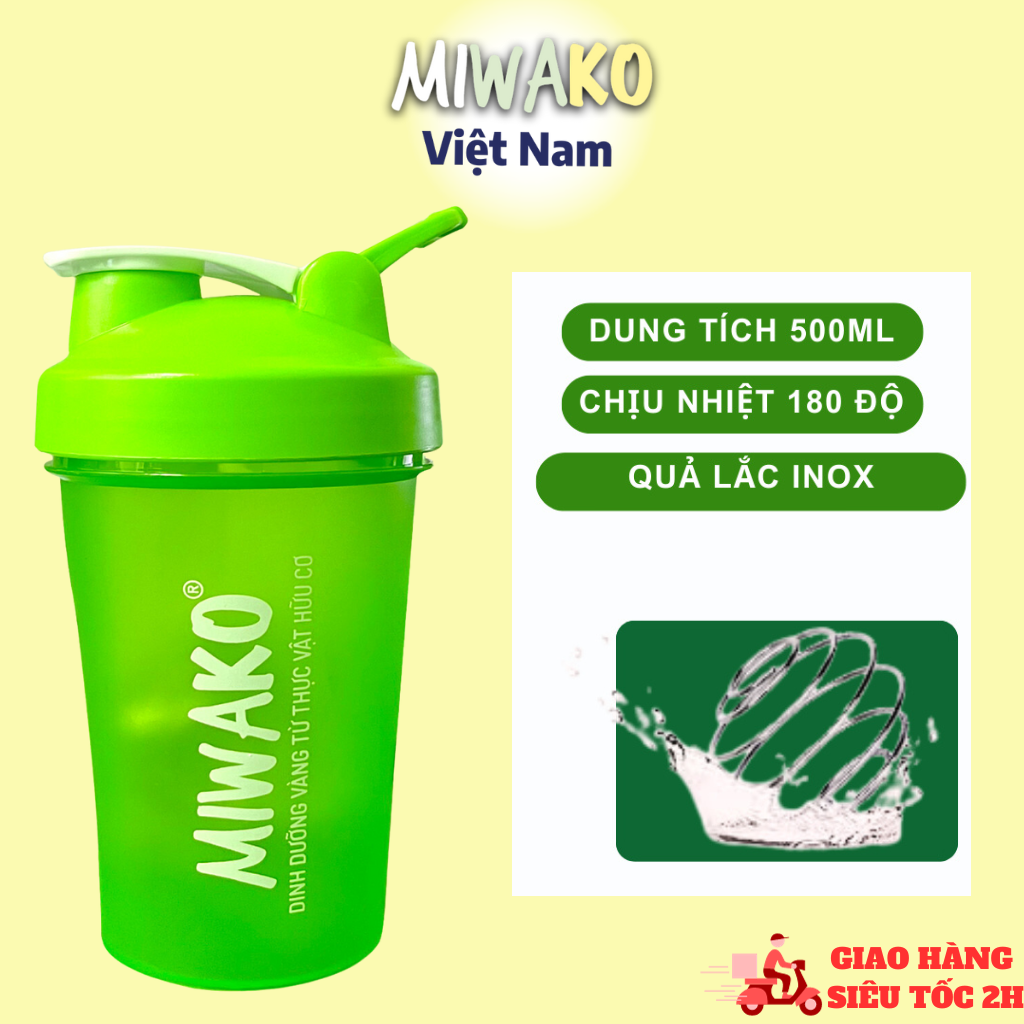 Bình pha sữa cao cấp siêu tiện lợi MIWAKO dung tích tối đa 500ml