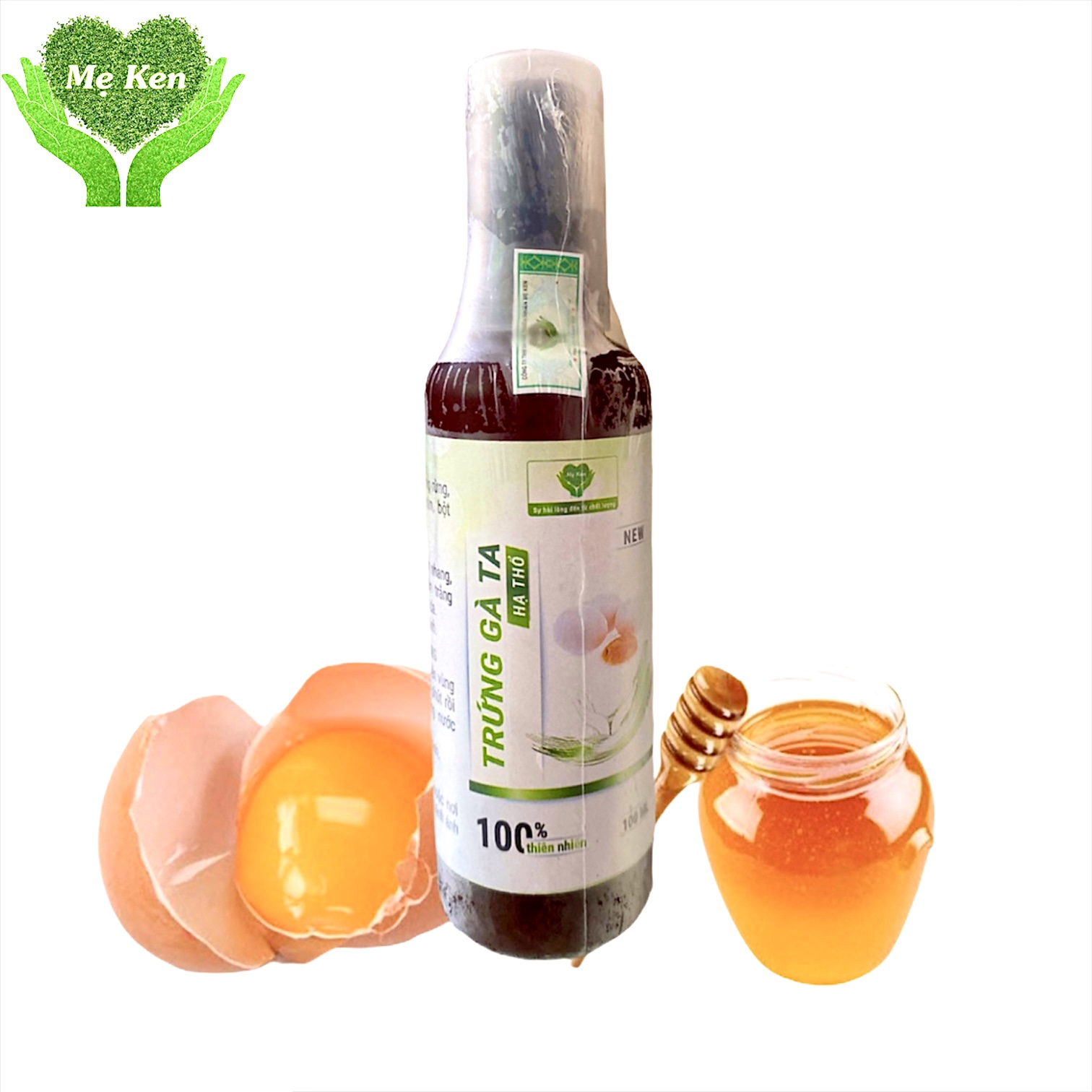 Trứng Gà Ta Hạ Thổ Mẹ Ken - 100ml (ngừa nám, tàn nhang, cấp ẩm cho da, xông hơ sau sinh, đắp mặt)