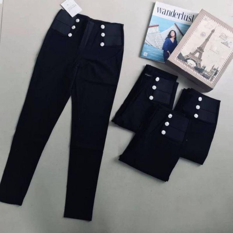 Quần legging bigsize 6 khuy,quần legging nữ cạp lưng cao