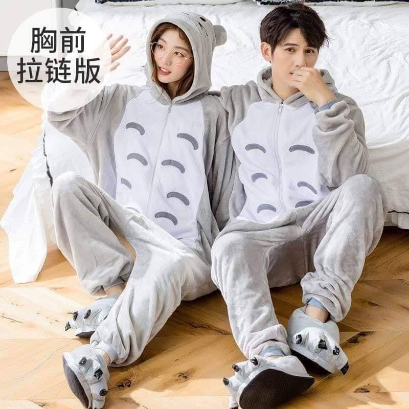 Bộ đồ thú totoro xám cho người lớn
