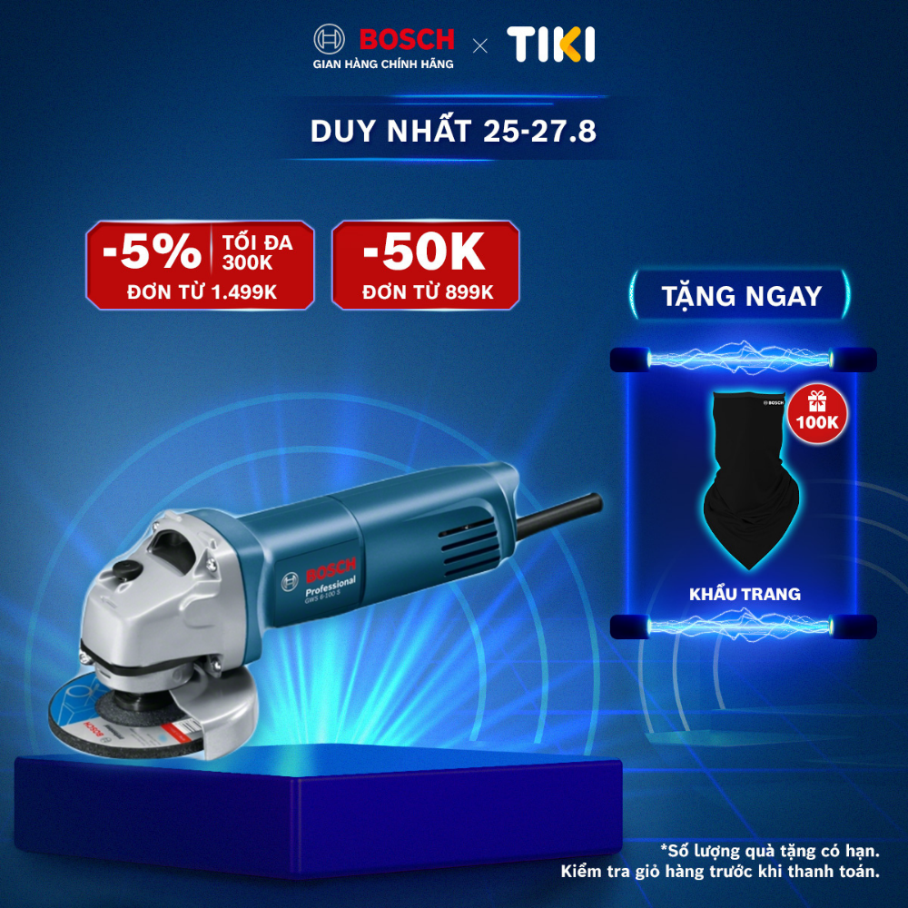 Máy mài công tắc đuôi Bosch GWS 6-100 S