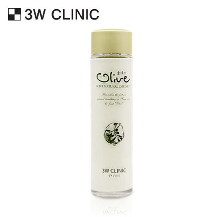 Sữa dưỡng trắng da tinh chất dầu Olive 3W CLINIC Hàn Quốc 150ml