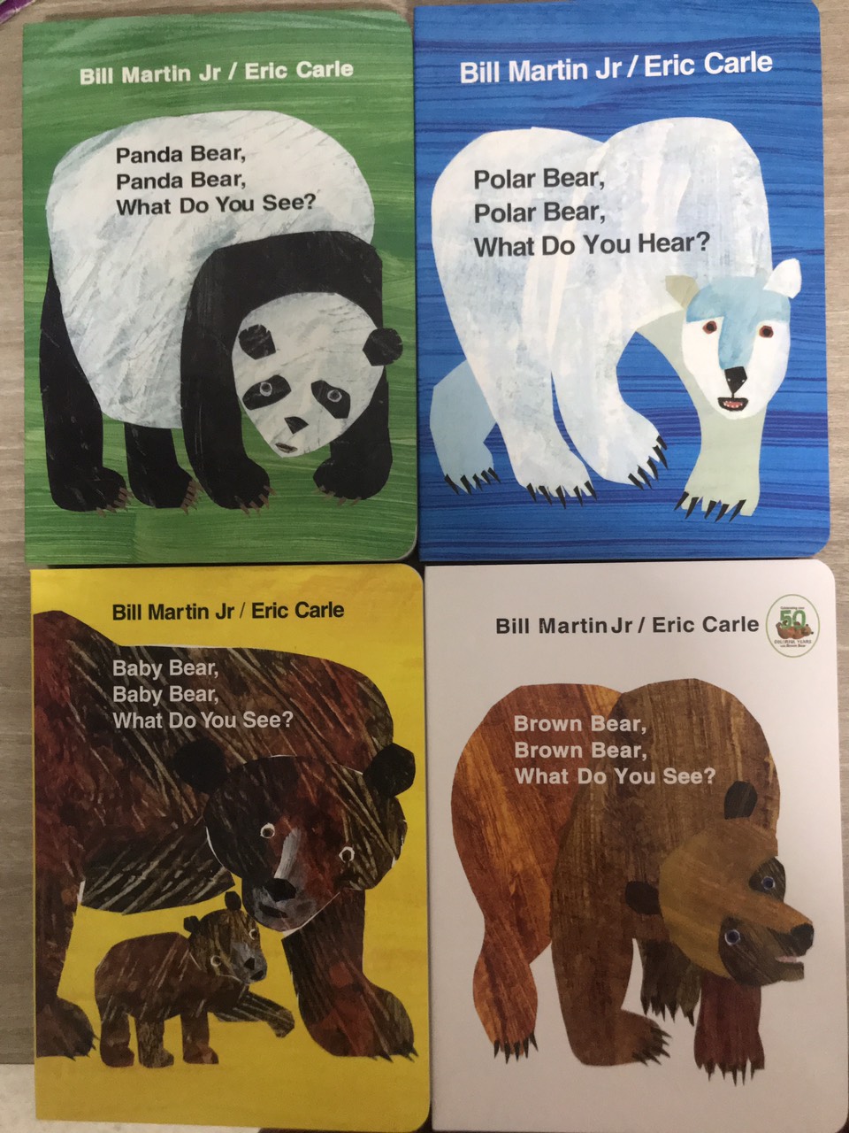 Brown Bear, Polar Bear ,Panda bear, Baby bear -bộ 4Q- cứng toàn bộ-kèm mp3