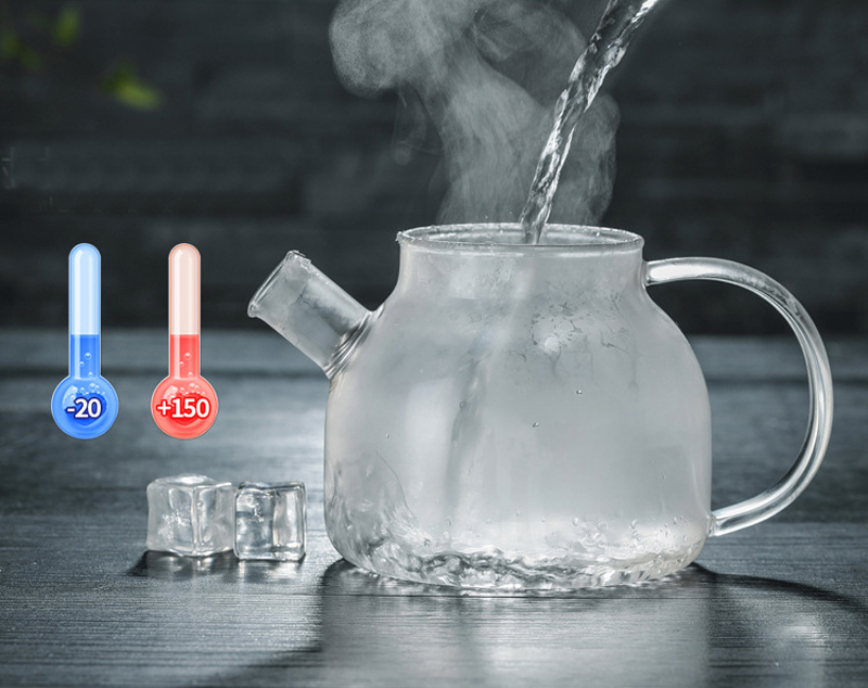 Bình trà thủy tinh nắp gỗ sang trọng 700ml