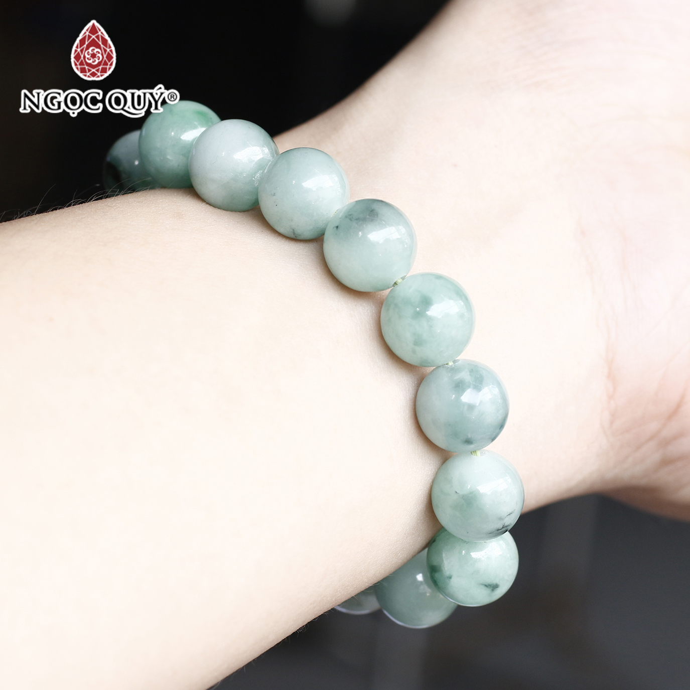 Vòng tay đá cẩm thạch phỉ thúy mệnh hỏa, mộc - Ngọc Quý Gemstones