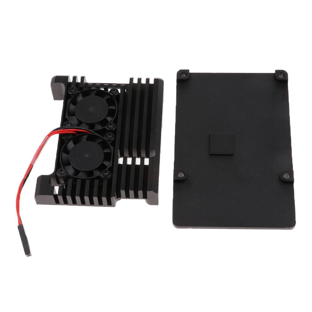 NEW Dual Fan Heatsink W/ Case for 3B+/Pi 3 B/Pi 2B/ Pi 2B+