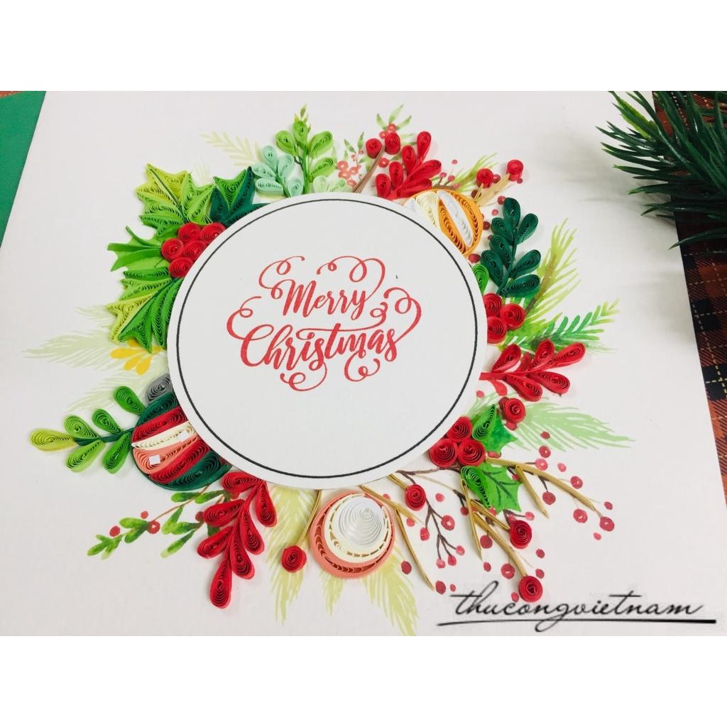 Thiệp Quilling Giáng Sinh 15x15cm