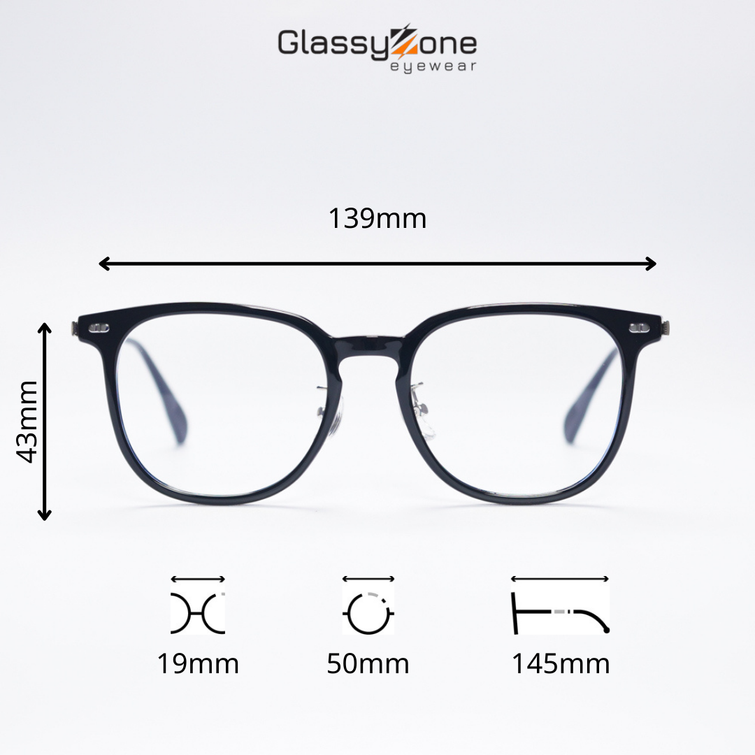 Gọng kính cận, Mắt kính giả cận nhựa Form vuông thời trang Unisex Cody - GlassyZone