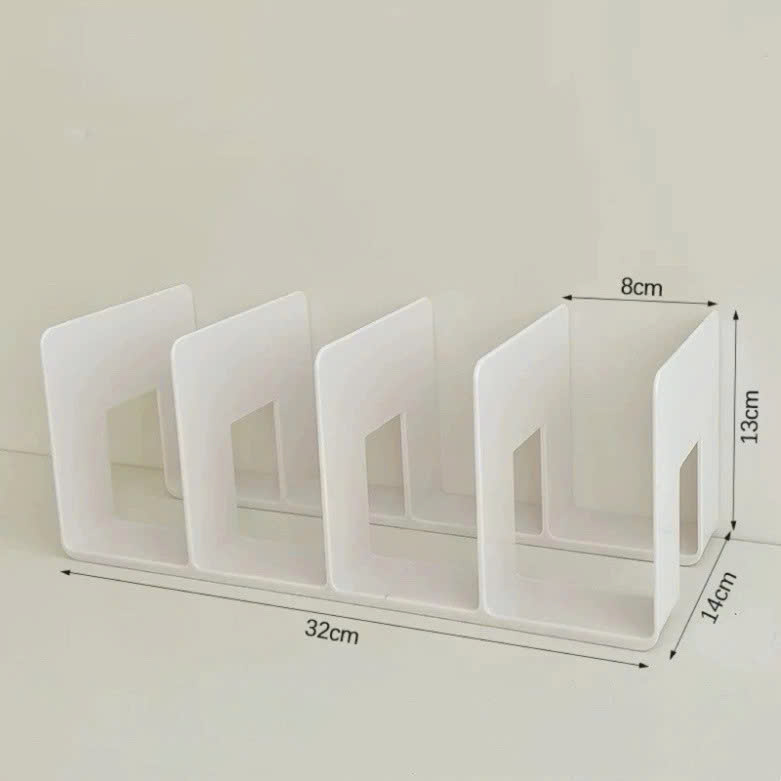 Giá Đựng Sách Để Bàn - Kệ Chia 4 Ngăn Văn Phòng Học Sinh Sinh Viên - Chặn Sách Nhiều Ngăn Giúp Sắp Xếp Tài Liệu