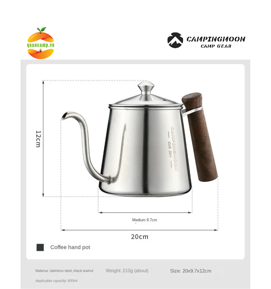 Ấm rót pour over coffee Campingmoon SW-3