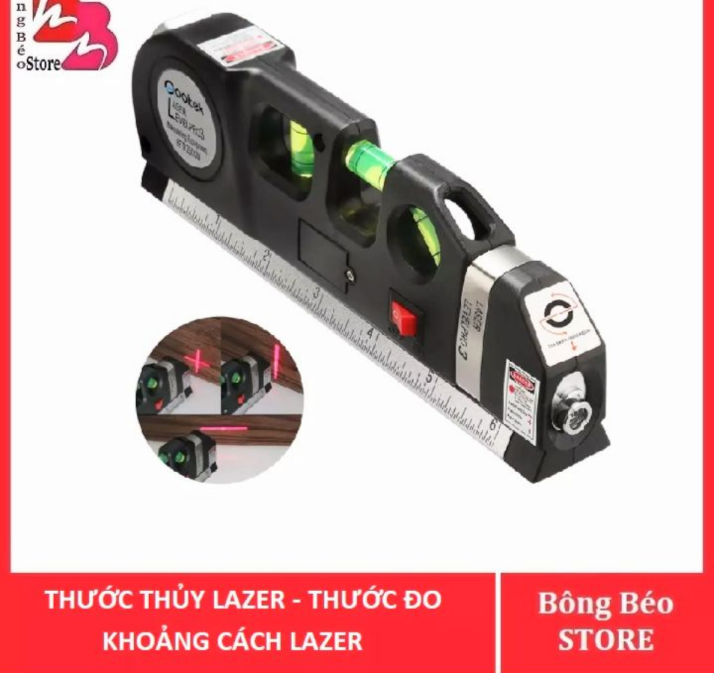 1 BỘ THƯỚC ĐO LASER +NIVO + DÂY ĐA CHỨC NĂNG TIỆN DỤNG ĐO CHUẨN CHÍNH XÁC TUYỆT ĐỐI HÀNG CHUẨN CHẤT LƯỢNG LOẠI TỐT