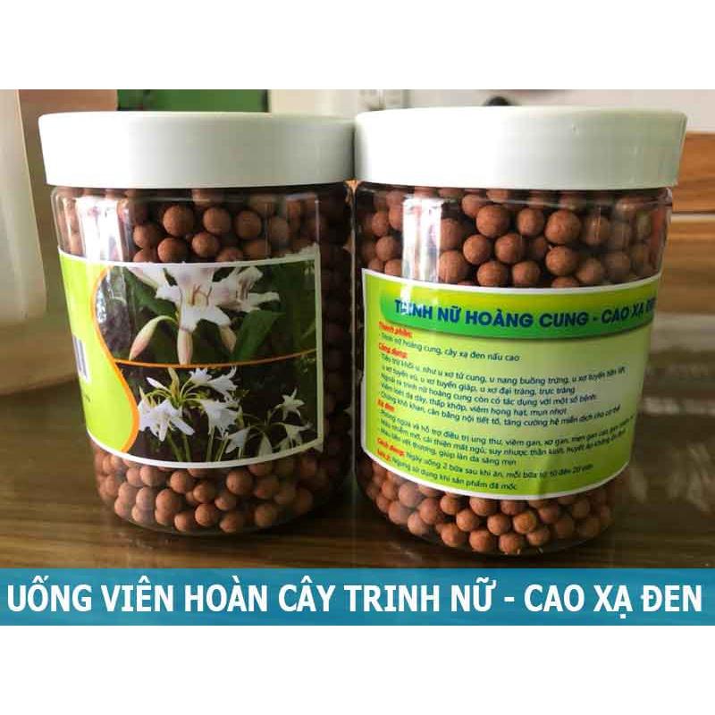 HỦ 500 GRAM Viên trinh nữ hoàng cung cao xạ đen. .(